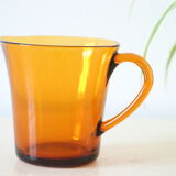 Arcoroc water pitcher, smoky yellow, plain, 1960s vintage French
