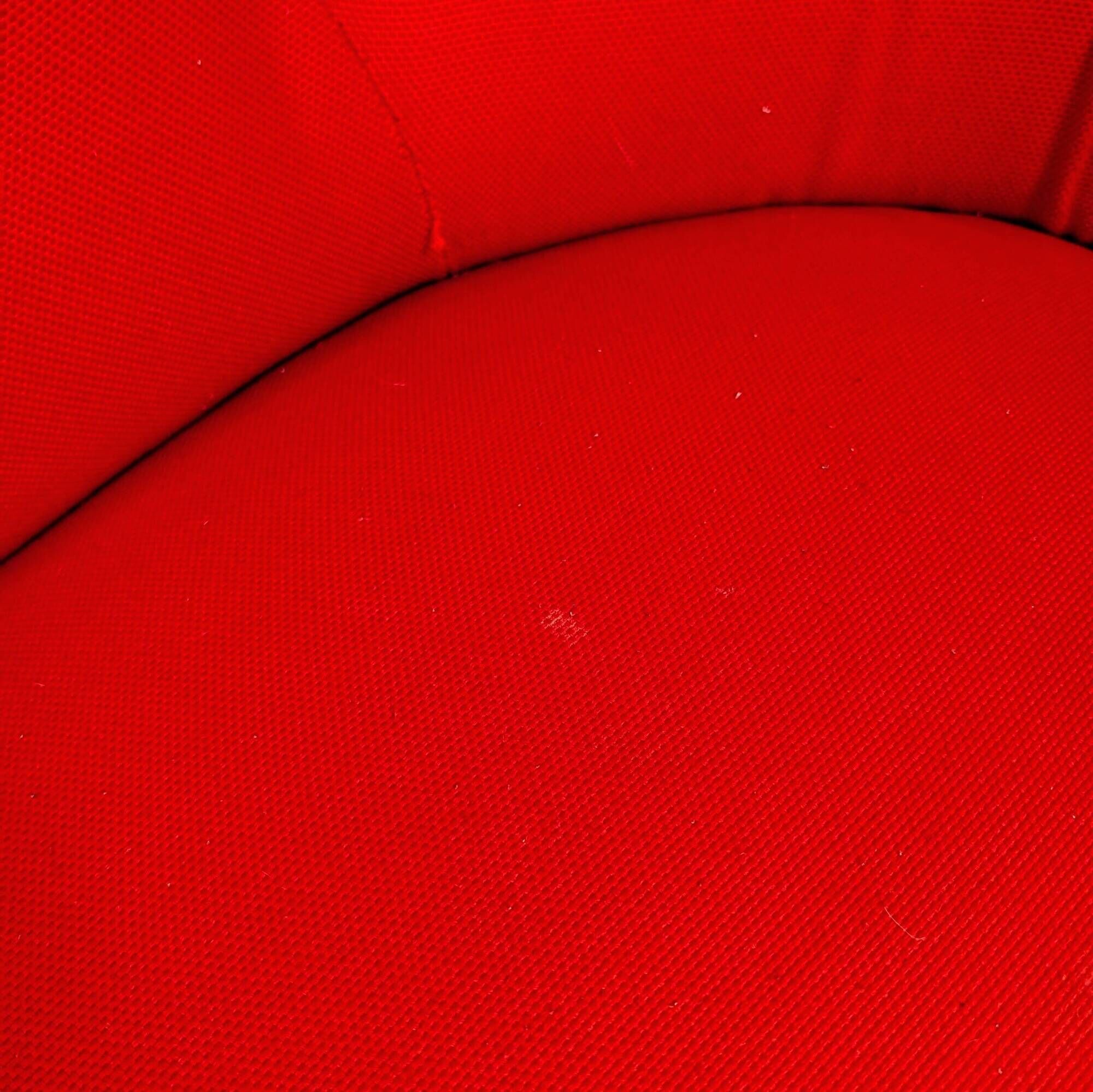 Old poppy red meridian sofa