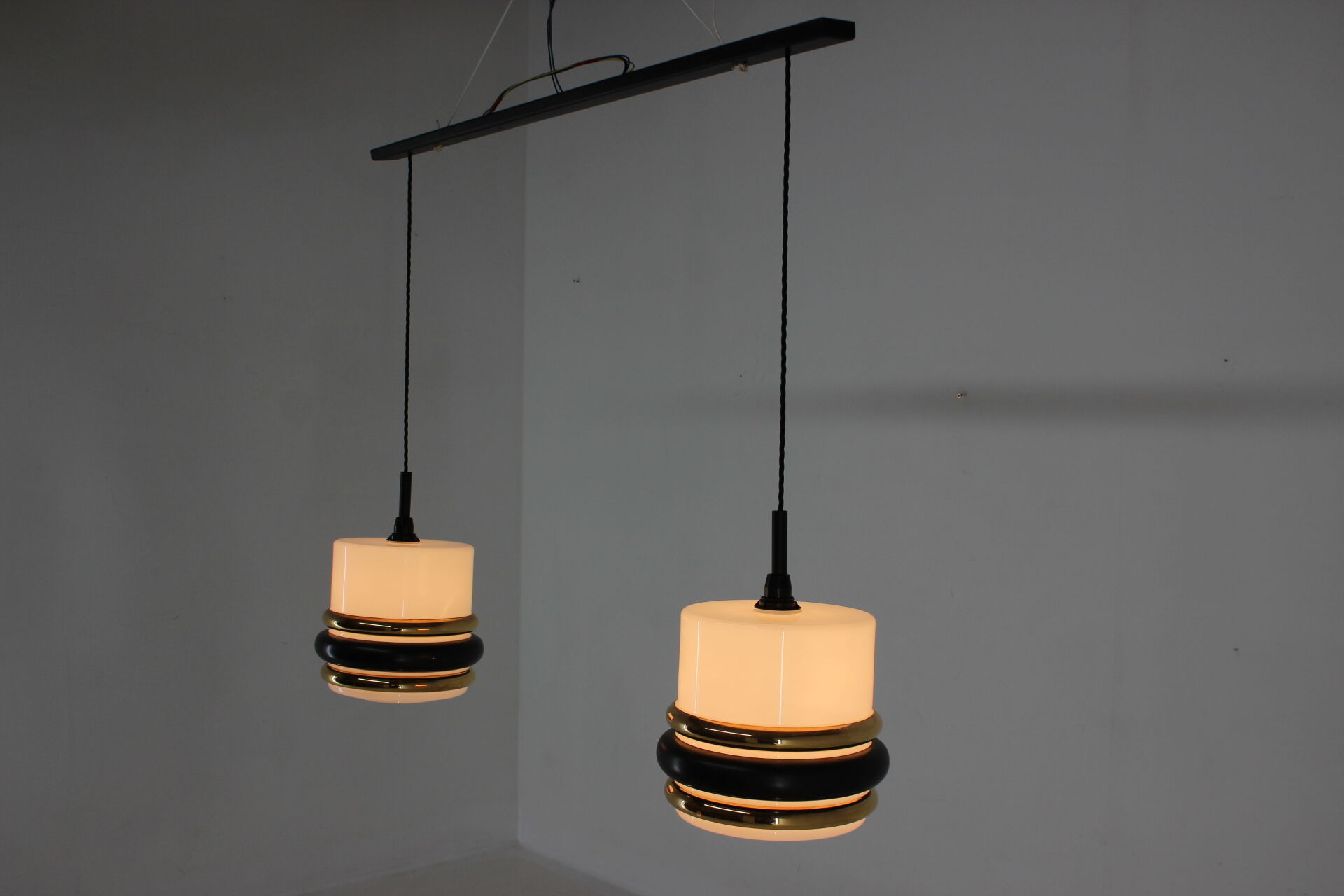 1970s Pendant Glass Light Czechoslovakia