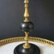 Oeuf d'Autruche, Socle en Bronze et Marbre Noir (Fin XIXè- Début XXè) H:32cm