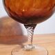 Amber glass ball cut. Italian. Empoli.  1950s