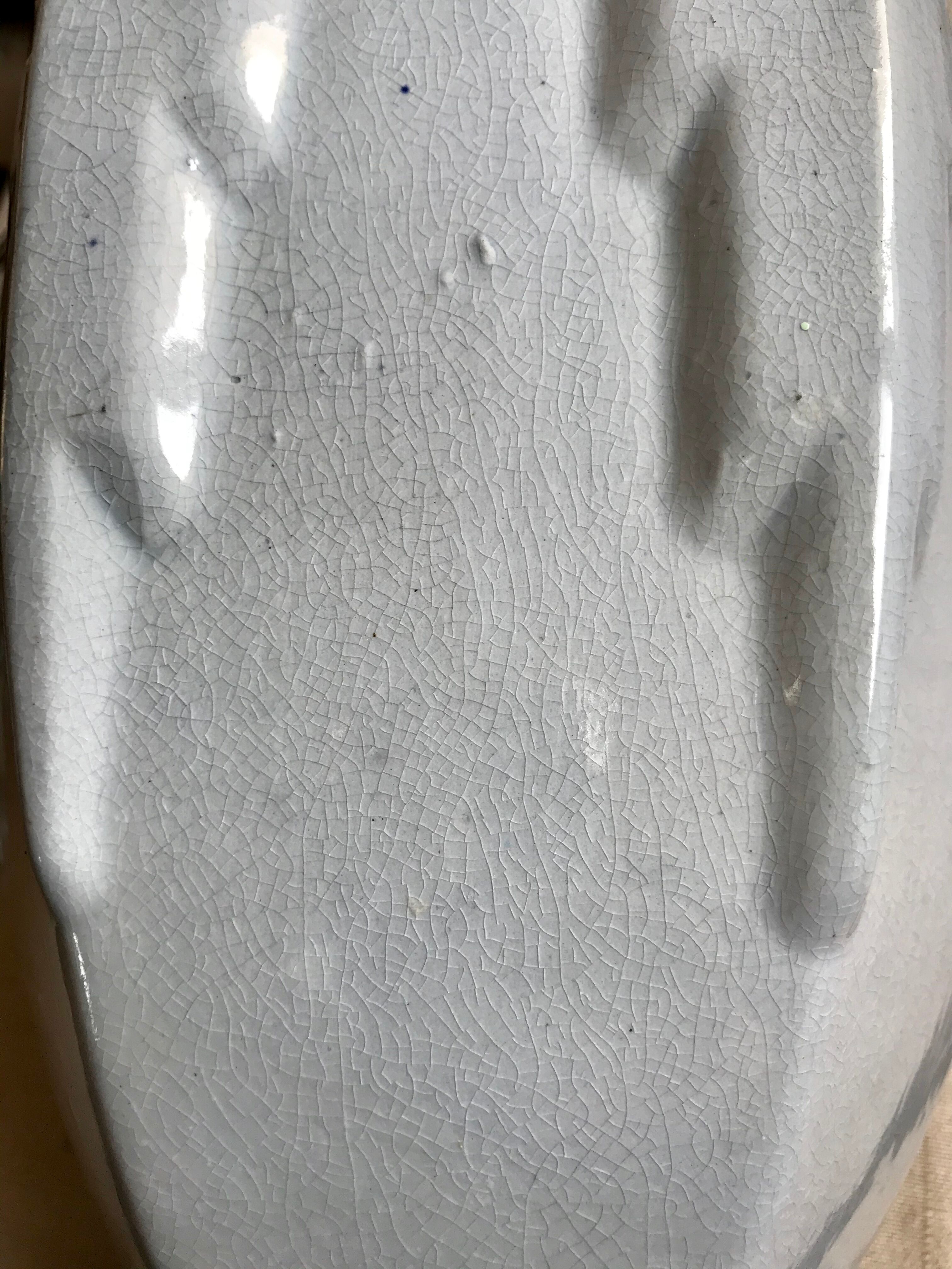 Art Deco cracked ceramic vase