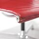 "EA 108" armchair in red leather, designed by Charles and Ray Eames for Vitra,