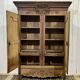 Armoire de mariage Normande sculptée en chêne clair du 19ème siècle
