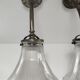 Pair of bronze and glass sconces  1900