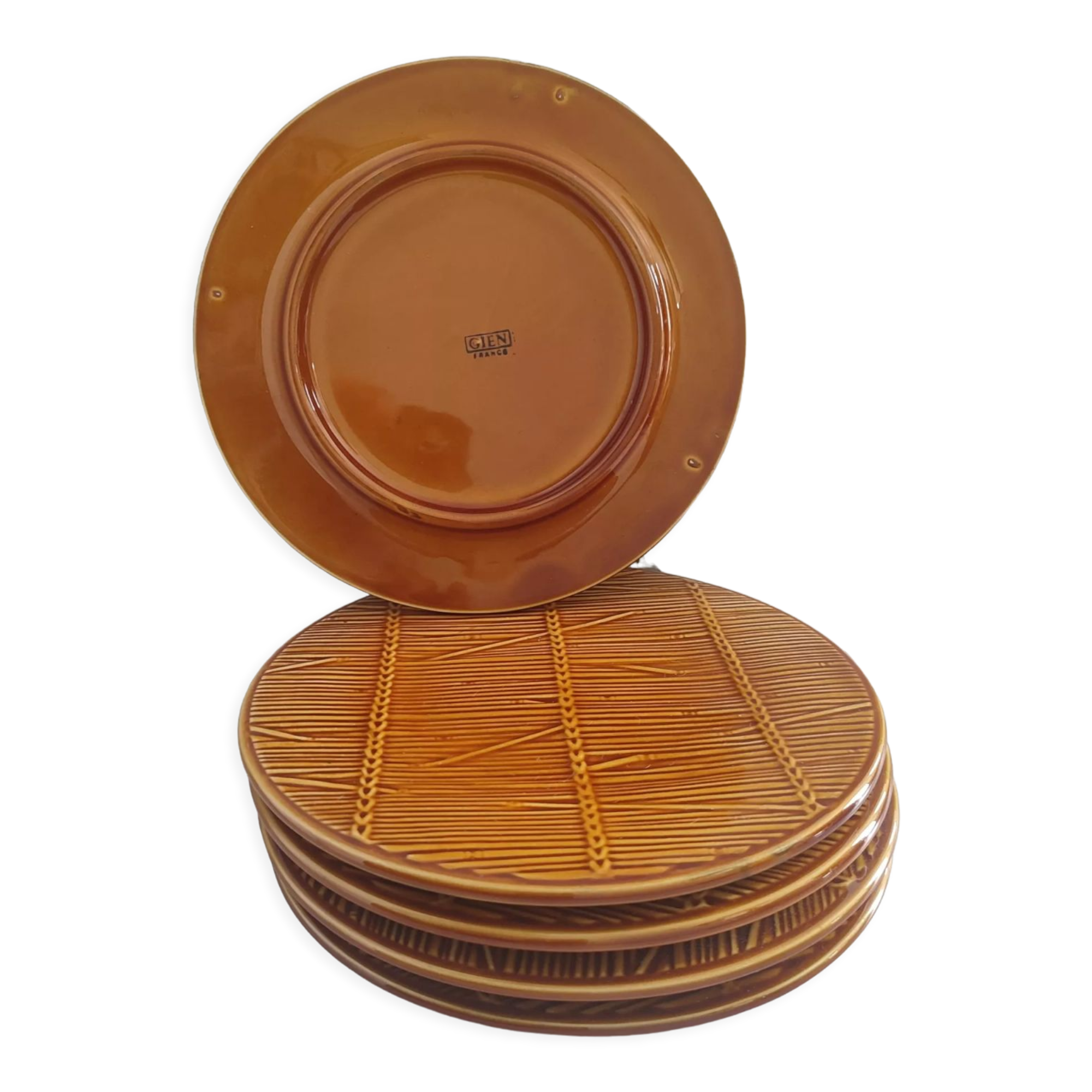 Gien earthenware dessert plates