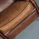 Fauteuil hollandais vintage en cuir cognac