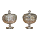 Pair of large blown glass drapes of the nineteenth century