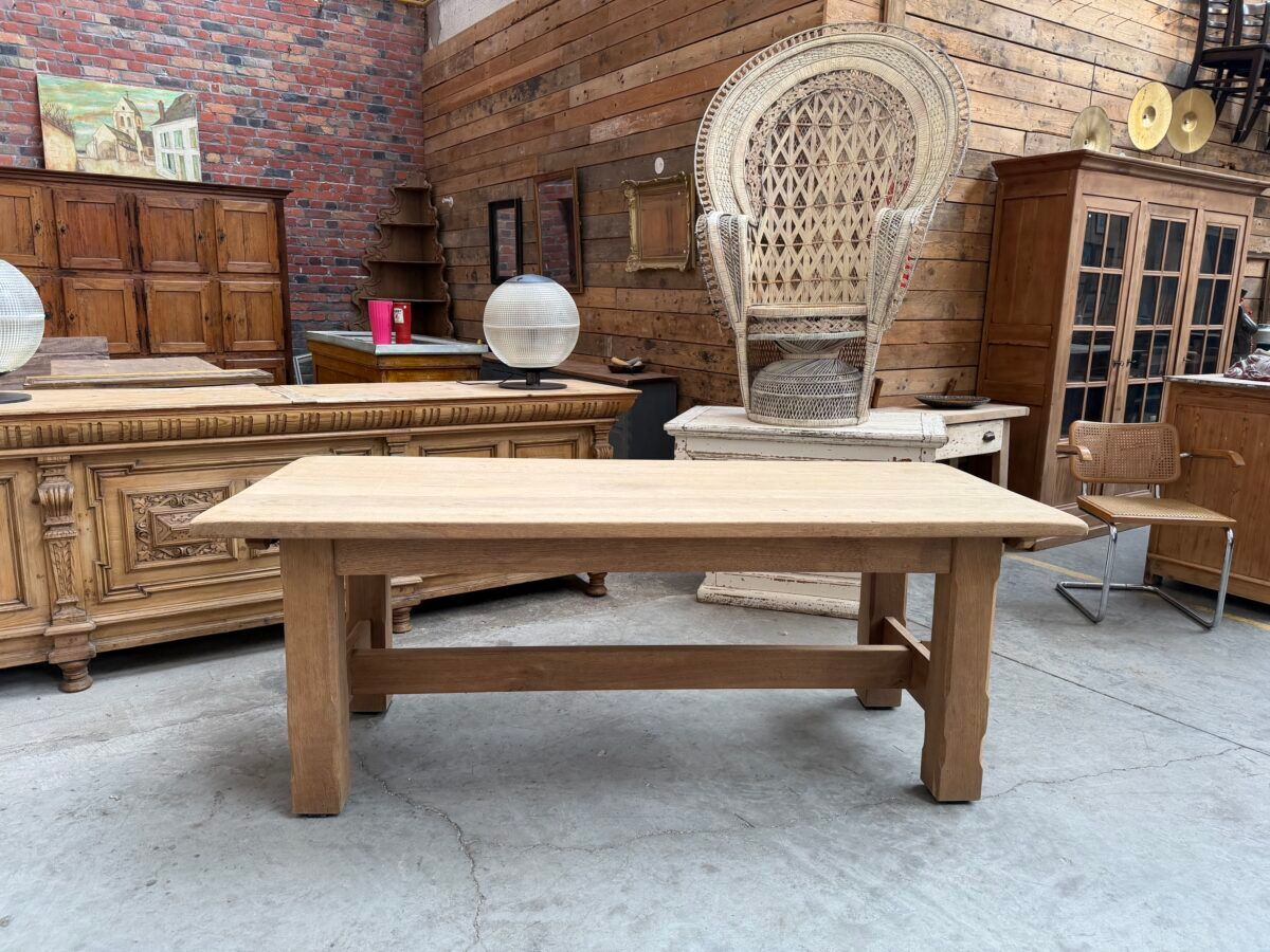 Solid oak farmhouse table