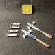 Vintage Christofle Silver Metal Knife Rests - Gallia Arabesque - Set of 6