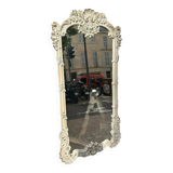 White wooden mirror