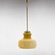 Mid-century brass & glass pendant light, 1970s