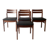 Ensemble de 4 chaises de salle à manger du milieu du siècle des années 1960