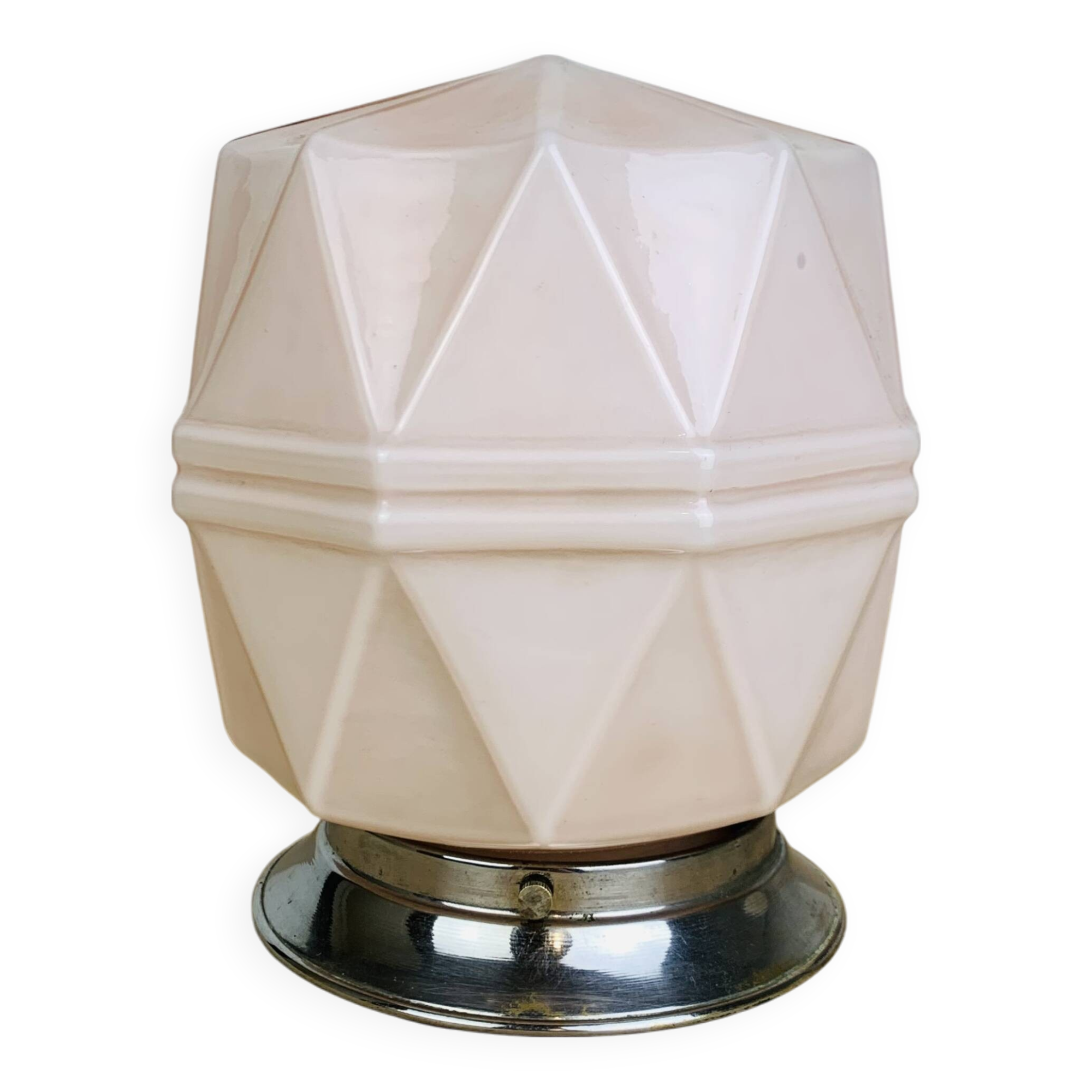 Art Deco pink opaline wall light, 1930/1940, ceiling light