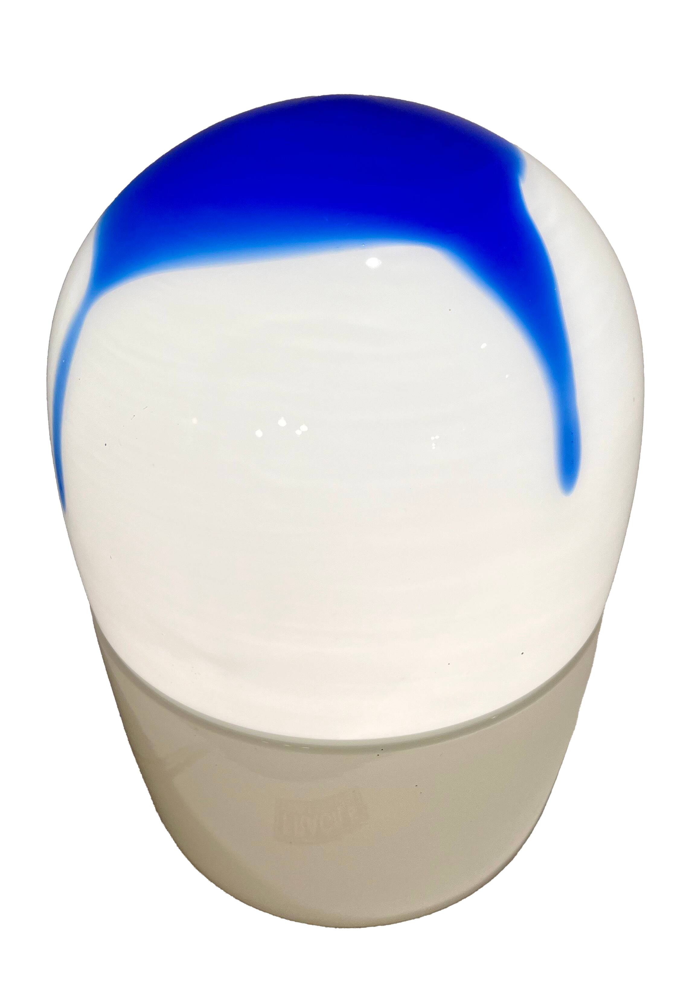 Italian glass lamp & blue stain