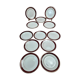 Lot de 12 assiettes à dessert Digoin Sarreguemines « rubis »