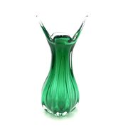 Vase vert Egermann, République tchèque, années 1970