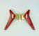 1950s streamline DOOR HANDLES push handles red bakelite and aluminum