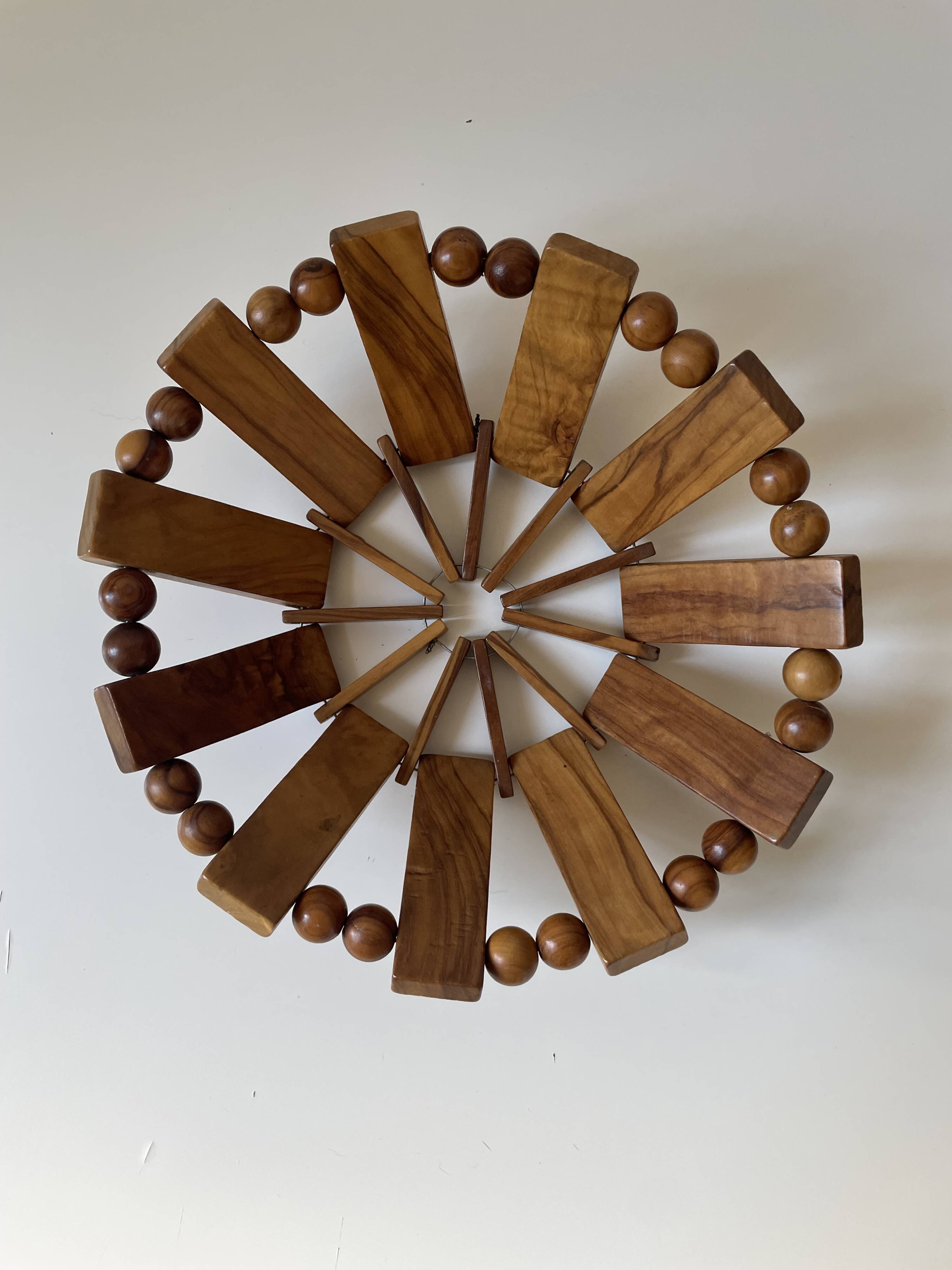 turned wooden fruit basket