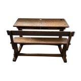 Solid wood school desk from the beginning of the last century
