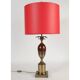 1960s table lamp in brass and red resin