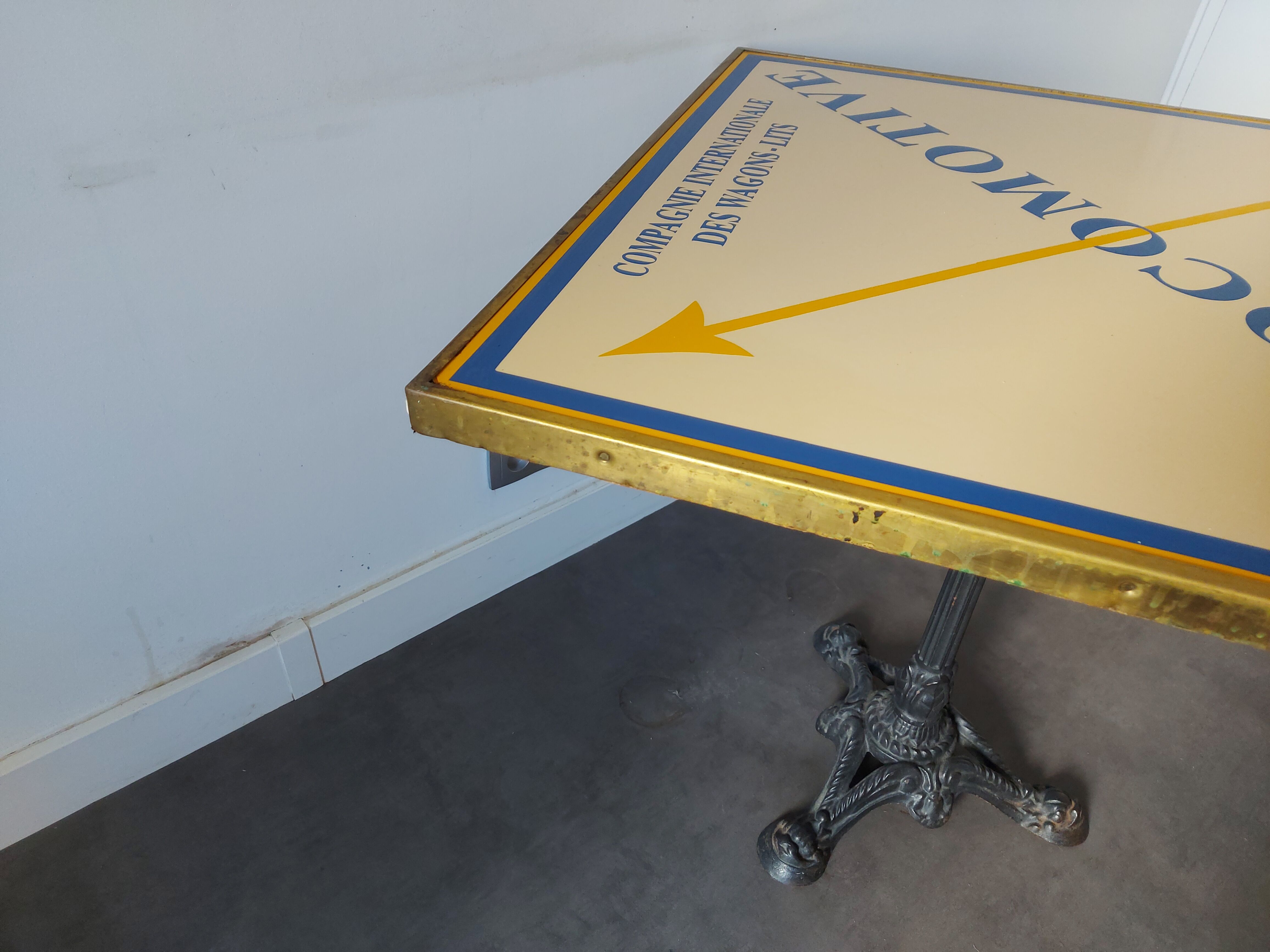 Vintage enameled table, Courchevel ski resort