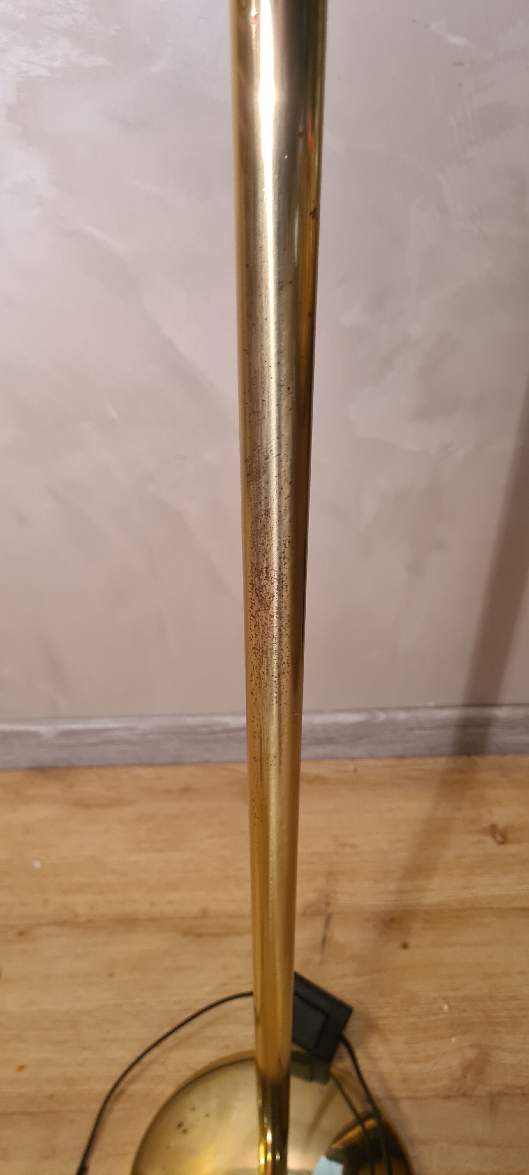 Floor lamp chrome gold e-reader deluxe on stand vintage 1980 adjustable height and tilt