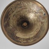 Old golden brass chandelier