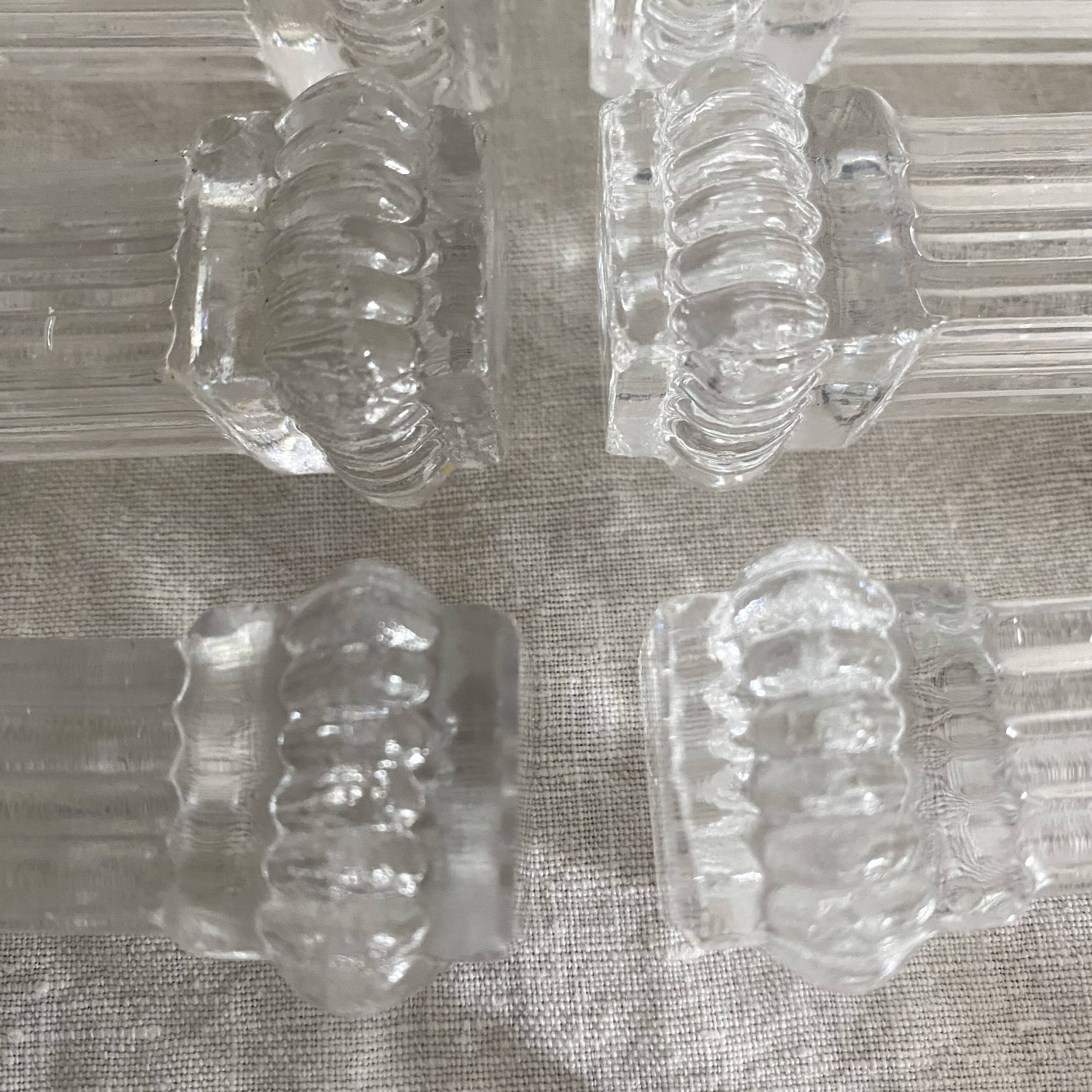 Antique glass knife holders