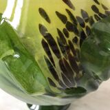 Patrick Lepage blown glass candle holder