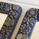 Pair of Scandinavian mirrors in ceramic by Berit Ternell.