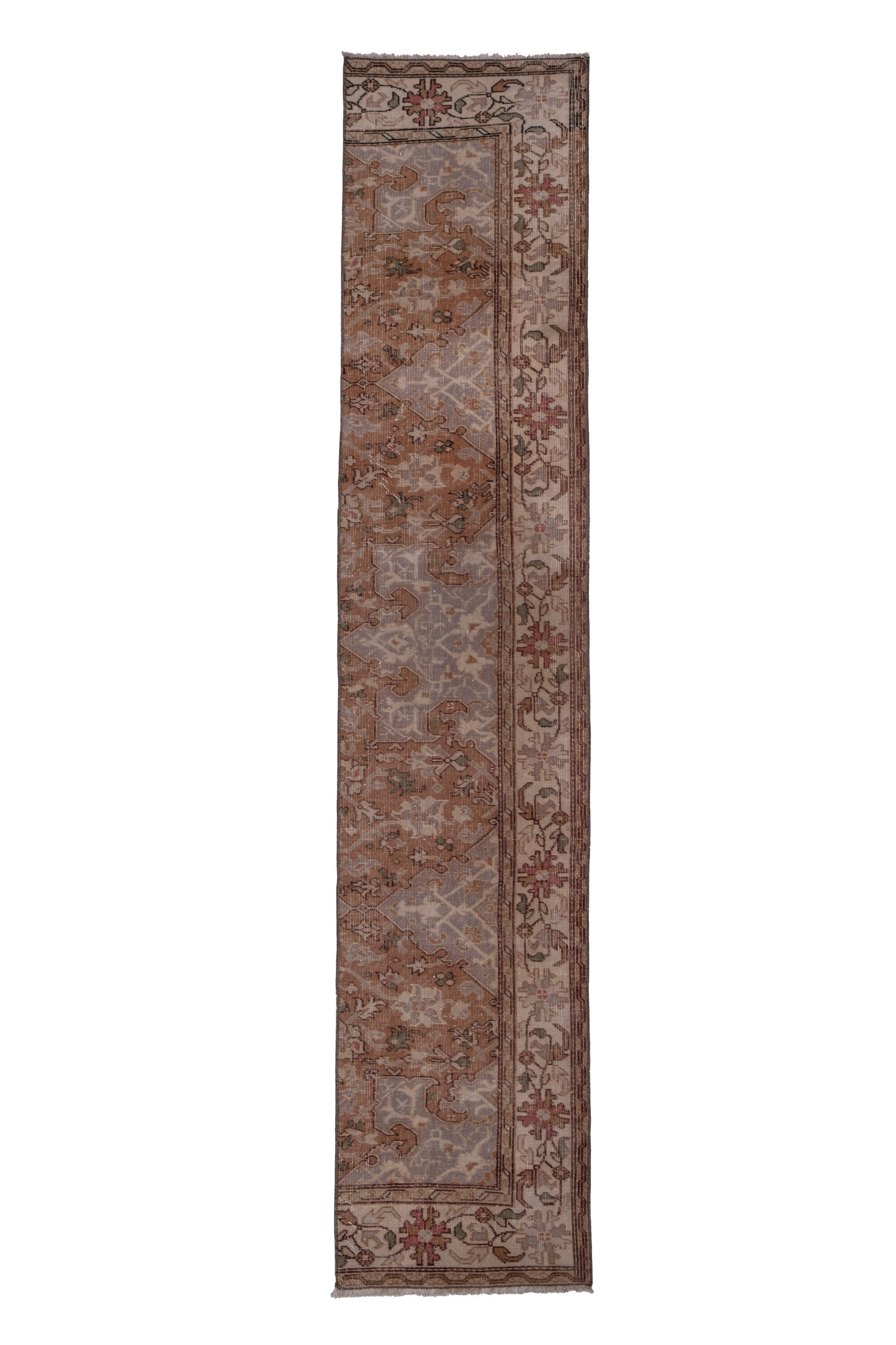 Small Turkish Distressed Runner Rug, 1970s 62 x 300 cm