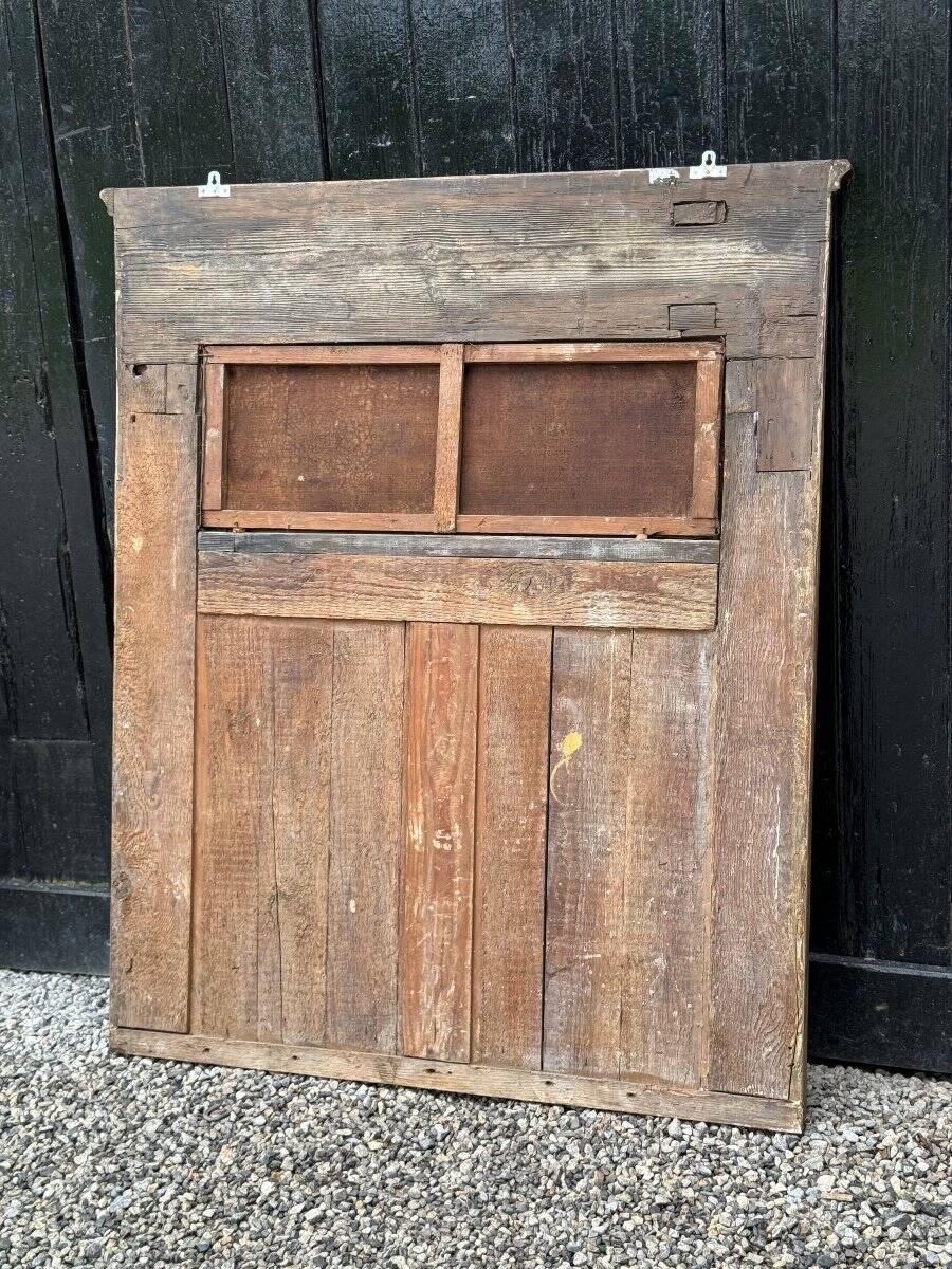 Fireplace Mirror Or Trumeau, Oil On Canvas And Gilded Wood, 18th Century