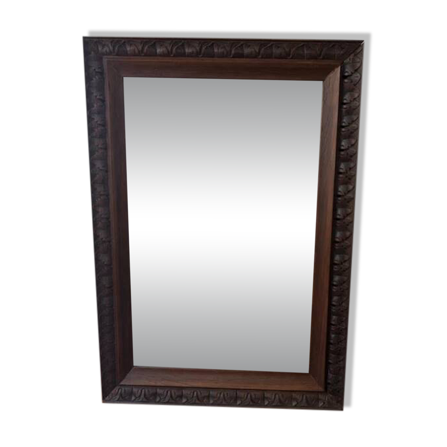 Antique carved wooden mirror