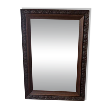 Miroir ancien en bois sculpté