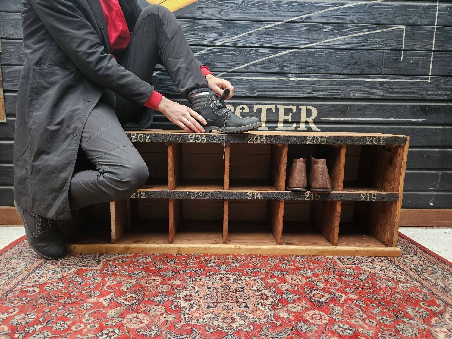 Wooden locker / storage bench
