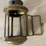 Vintage glass and metal lantern