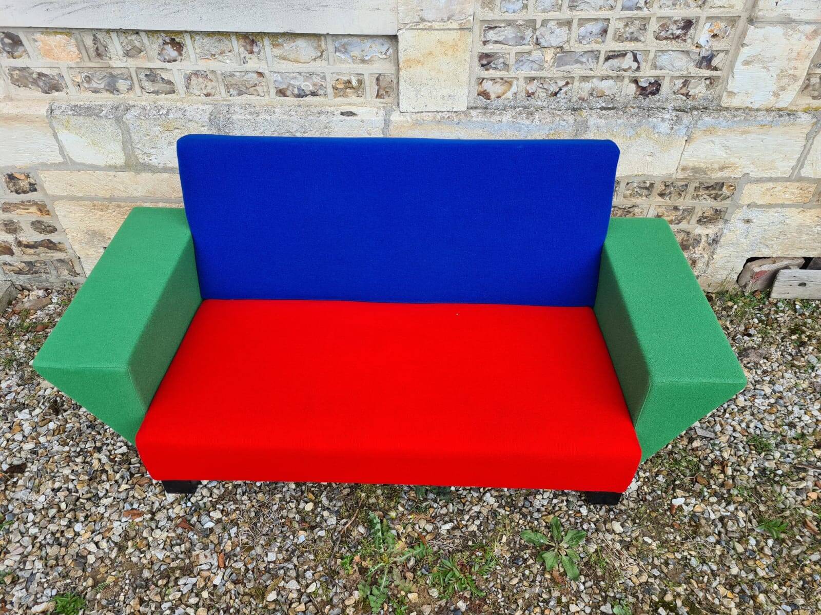 Westside bench and 2 armchairs by Ettore Sottsass for Knoll International, 1983