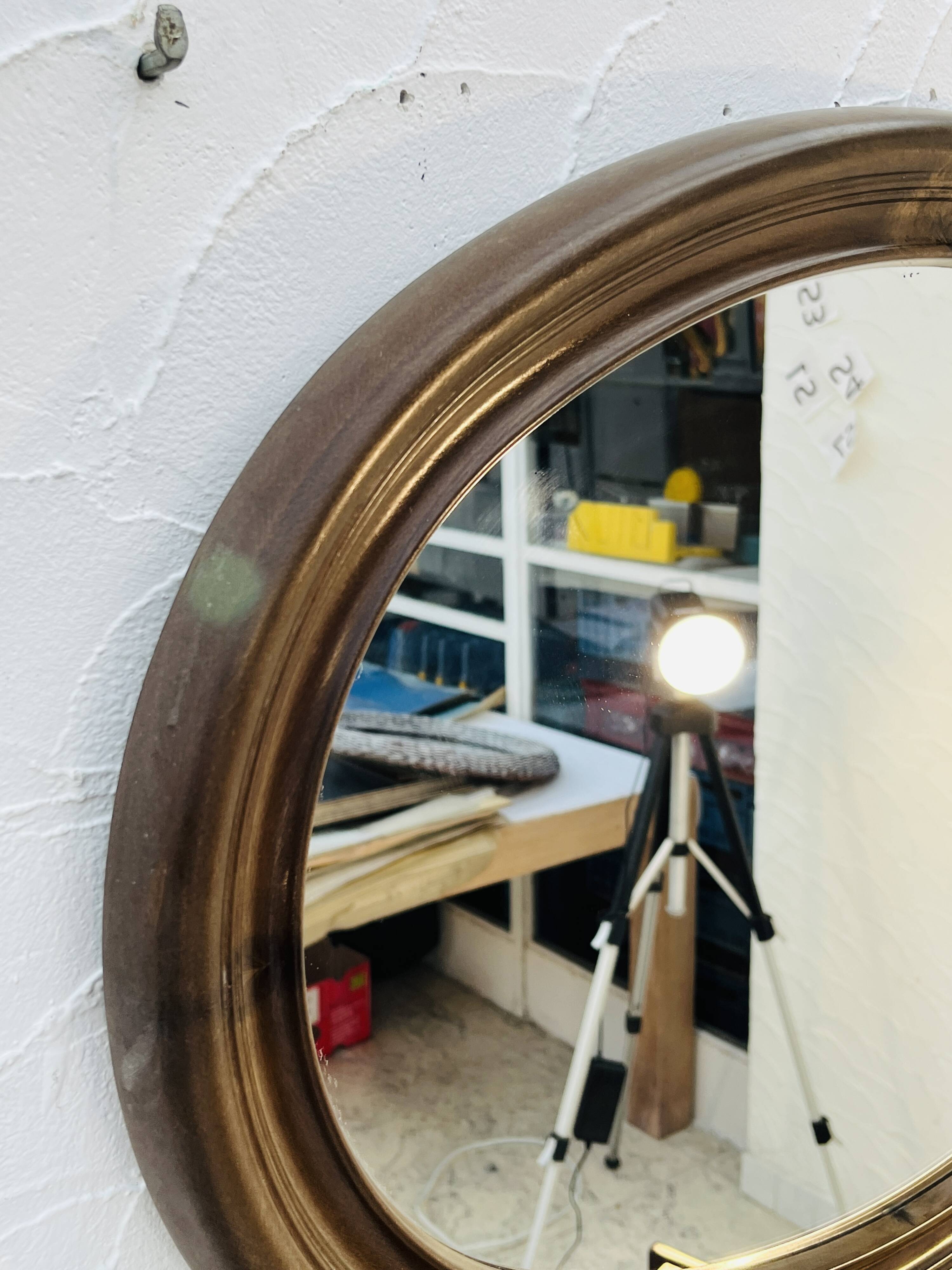 Vintage oval mirror Syla model 920 from the 1970s.