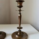 Antique 19th-century gilt bronze candlesticks
