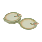Set of 6 Digoin fish plates
