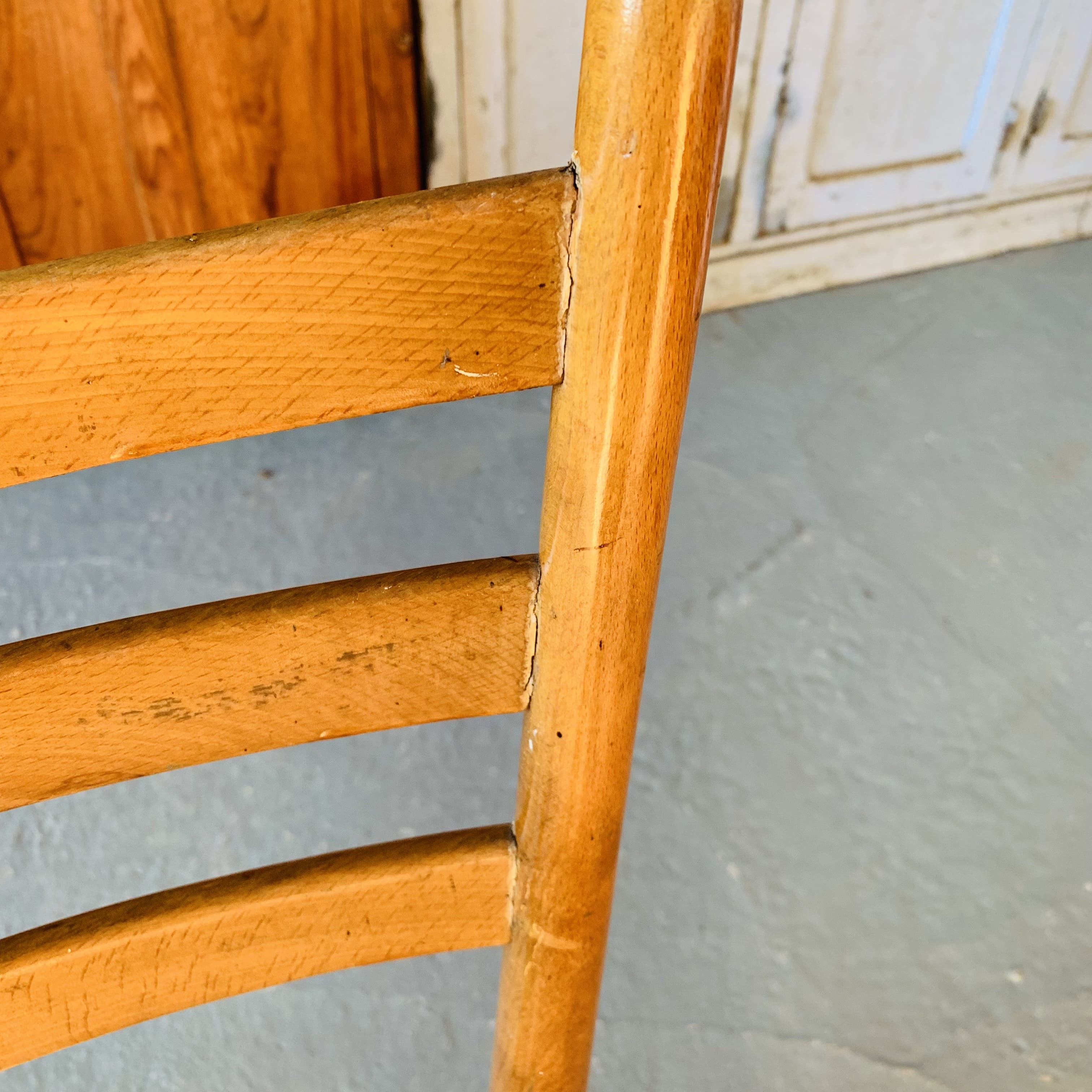 Paire de chaises italienne bois et corde