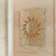 Vintage mosaic mirror sun motif - Unique piece from Italy, 1970s - Beautiful details, very decorative, bohemian style, gift idea.