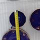 Superb Coffee/Tea Trio in Cobalt Blue & Gold Porcelain - Chodzież Poland