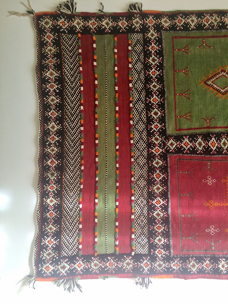 Vintage Berber kilim carpet 110x210cm
