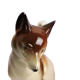 Couple figurines crackle porcelain fox marked germany vintage 14cm
