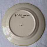 4 Moustiers Longchamp dessert plates. Hand-painted. 1986