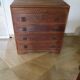 Art Deco chest of drawers with 4 drawers in oak, France 1930s-50s