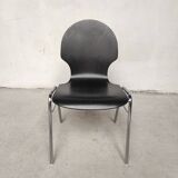 6 chaises plywood et chrome