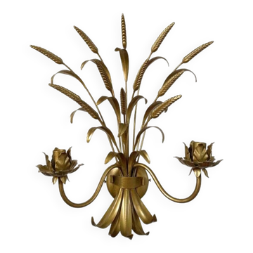 Contemporary gold florentine wrought iron ears wall lamp